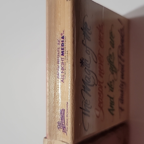 FESTIVE  RUBBER STAMPS WITH INK SET - Picture 4 of 10